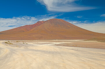 Salt Flats in the High Mountains of Bolivia