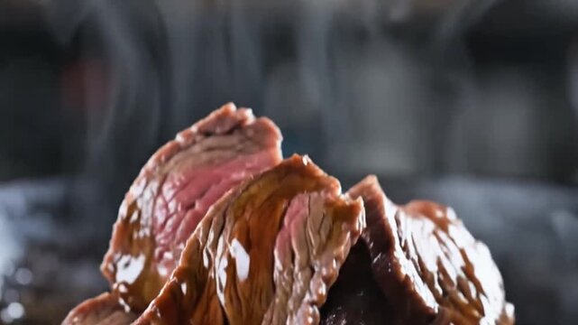 High-action wok scene focused on glossy soy caramelization