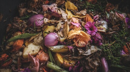 Timelapse of food waste decomposing in a backyard compost bin emphasizing natural transformation process in a domestic environment.