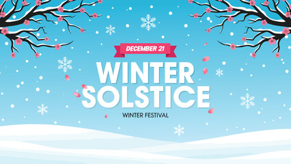 Celebrate the Winter Solstice Festival on December 21st with vibrant snowy scenes
