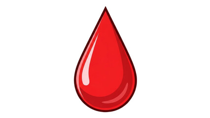 Vibrant red liquid drop, symbolizing health, donation, and medical concepts, rendered with clarity and care © Stock Image Paradise