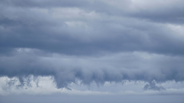 Dramatic shelf cloud also known as arcus cloud
