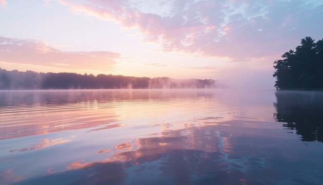 美しい水面。水面が揺らぐ様子。朝焼け。夕焼け。やすらぎ。癒しイメージ。A beautiful water surface. The way the water surface ripples. Sunrise. Sunset. Peace. A soothing image.