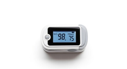 Digital pulse oximeter with clear display reading.