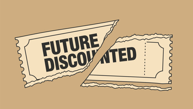 Concept illustration of a torn ticket representing diminished future prospects