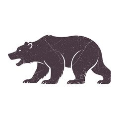 Fototapeta premium Bear Silhouette Illustration Vector Template