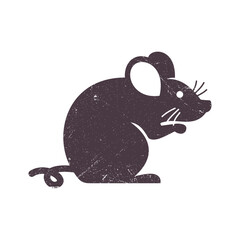 Mouse Silhouette Illustration Vector Template