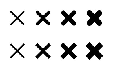 Obraz premium Close icon vector. Delete sign and symbol. cross sign