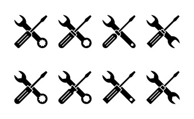 Repair tools icon vector. tool sign and symbol. setting icon. Wrench and screwdriver. Service