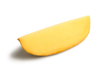 Piece of raw potato isolated on white background