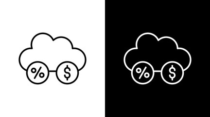 Carbon Tax Outline White Icon Set Design