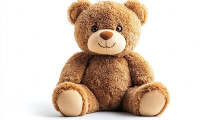 Cute Brown Teddy Bear Sitting.