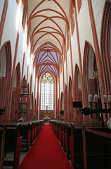 St Vincent cathedral interior vertical - Wroclaw, Poland