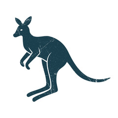 Kangaroo Silhouette Illustration Vector Template Design