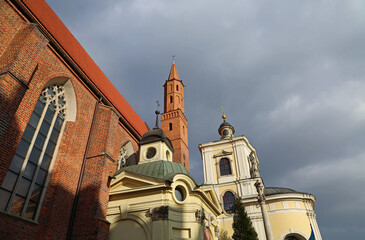 Side view at St Vincent cathedral, Wroclaw, Poland