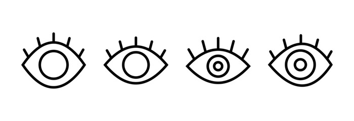 Eye icon vector illustration. Eye sign and symbol. Look and Vision icon.