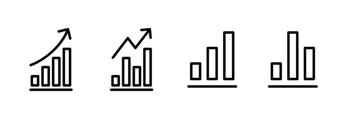 Growing graph Icon vector illustration. Chart sign and symbol. diagram icon