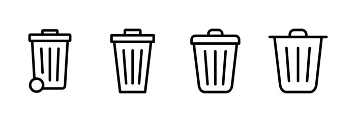 Trash icon vector illustration. trash can icon. delete sign and symbol.