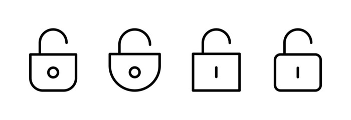 Unlock icon vector illustration. Unlock sign and symbol. unlocked padlock icon