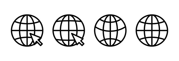 Web icon vector illustration. go to web sign and symbol. web click icon. Global search icon
