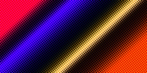 Abstract colorful gradient background with halftone effect. Dotted multicolored backdrop template for modern poster, banner, cover, or presentation.