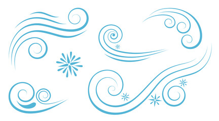 Set with ornamental elements, curls. Vector llustration. Calligraphy decoration.