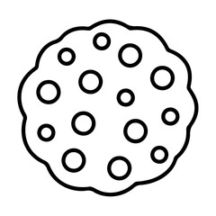 Fototapeta premium Chocolate Chip Cookie: A mouthwatering close-up of a classic chocolate chip cookie, a delightful treat with a crispy exterior, and a soft, chewy center, brimming with delectable chocolate chips.