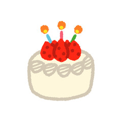 誕生日ケーキ シンプル イラスト パステル かわいい アイコン