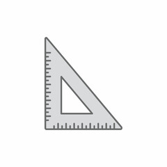 Precision meets simplicity with this gray triangle ruler, perfect for architecture, engineering, or education design projects needing clean, accurate visuals
