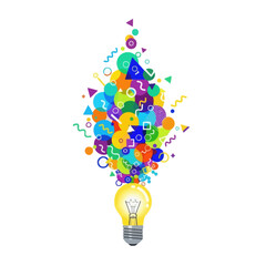 Creative Explosion Concept With Colorful Abstract Elements