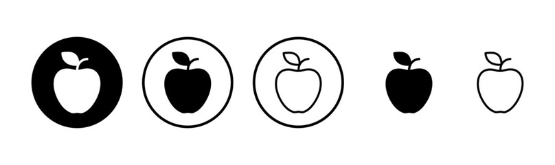Apple icon logo design. Apple sign and symbols for web design.