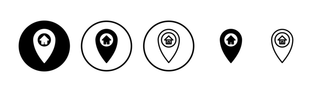 Address icon logo design. home location sign and symbol. pinpoint