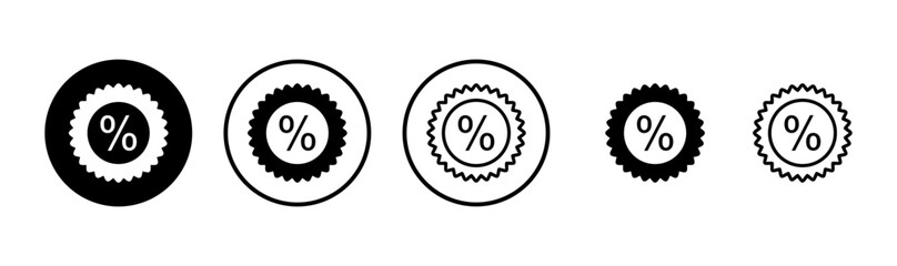 Discount icon logo design. Discount tag sign and symbol