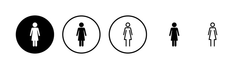 Female icon logo design. woman sign and symbol