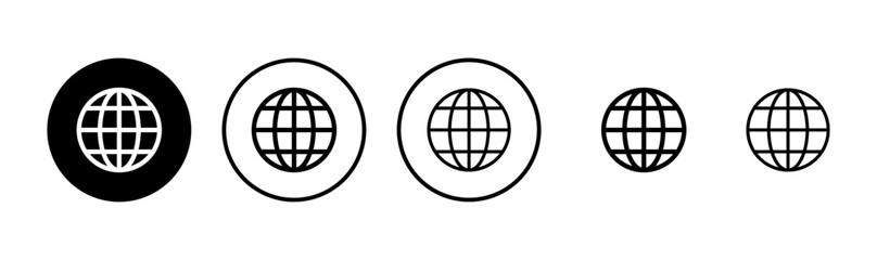 Naklejka premium Web icon logo design. go to web sign and symbol. web click icon. Global search icon