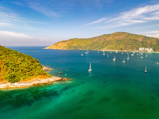 Top view seashore waves nature background,Amazing waves crashing on rocks seascape view