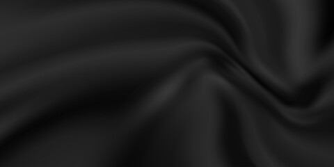 Black gray satin dark fabric texture luxurious shiny that is abstract silk cloth background with patterns soft waves blur beautiful, hand-drawn digital illustration