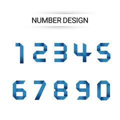 Gradient Numbers design digital set