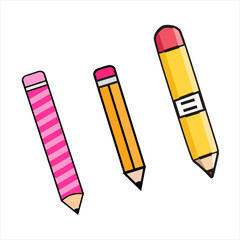 Set of Pencil Vector illustration