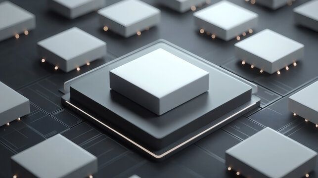 Microchip with Circuitry Layout