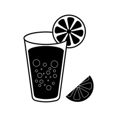  orange drink icon fresh drink in a glass illustration icon vector