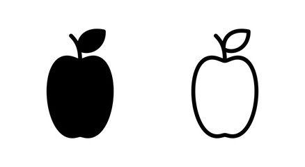 Apple icon symbol for apps and websites. Apple sign and symbols for web design.