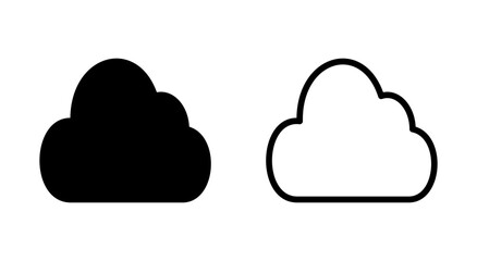 Cloud icon symbol for apps and websites. cloud sign and symbol