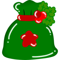 christmas bell with red ribbon