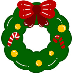 christmas wreath vector illustration