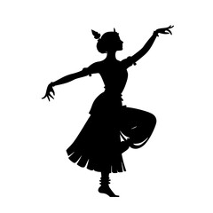 Indian Classical Dancer Elegant Silhouette