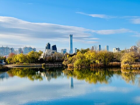 Chaoyang Park Autumn China Beijing