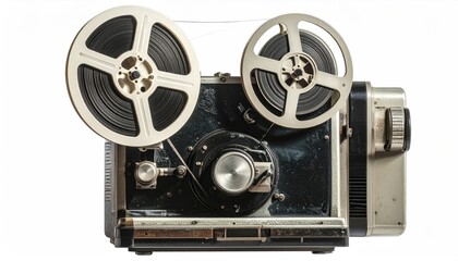 Fototapeta premium Old style movie projector, still-life, close-up.