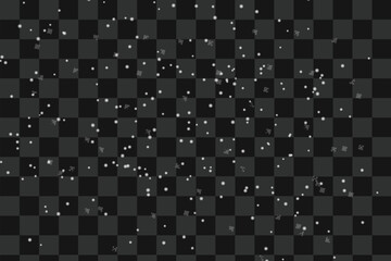 A transparent background image of falling snow,