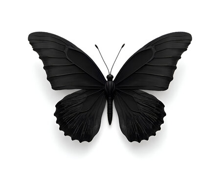 black and white butterfly - Powered by Adobe